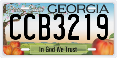 GA license plate CCB3219