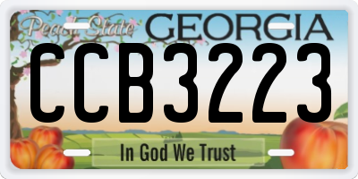 GA license plate CCB3223