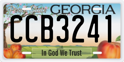 GA license plate CCB3241