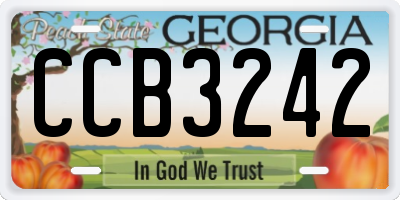 GA license plate CCB3242