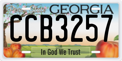 GA license plate CCB3257