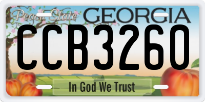 GA license plate CCB3260