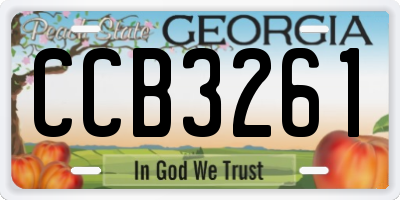 GA license plate CCB3261