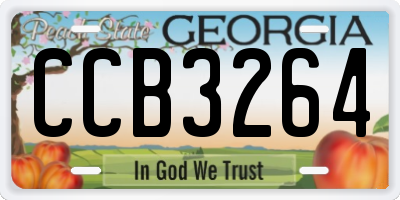 GA license plate CCB3264