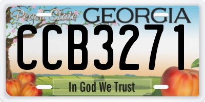 GA license plate CCB3271