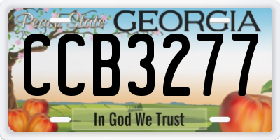 GA license plate CCB3277