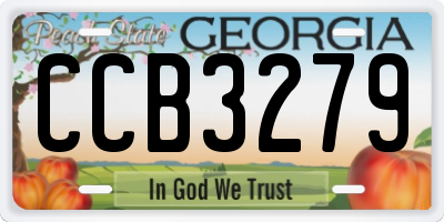 GA license plate CCB3279