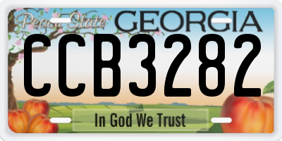 GA license plate CCB3282