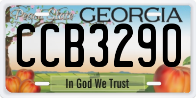 GA license plate CCB3290