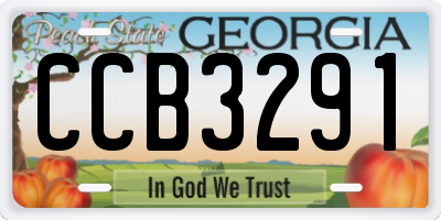 GA license plate CCB3291