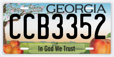 GA license plate CCB3352