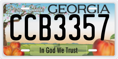 GA license plate CCB3357