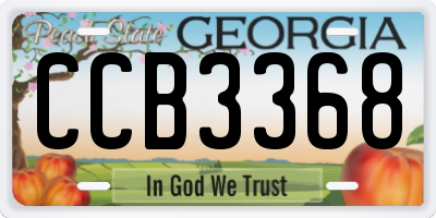 GA license plate CCB3368