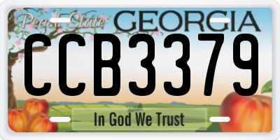 GA license plate CCB3379