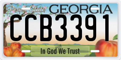 GA license plate CCB3391
