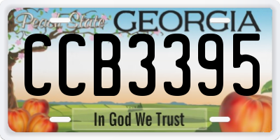 GA license plate CCB3395