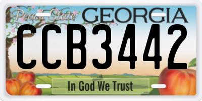 GA license plate CCB3442