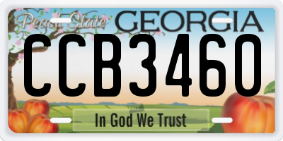 GA license plate CCB3460
