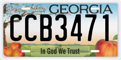 GA license plate CCB3471