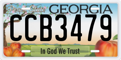 GA license plate CCB3479