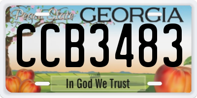 GA license plate CCB3483