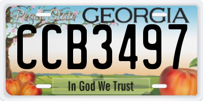 GA license plate CCB3497