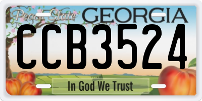 GA license plate CCB3524
