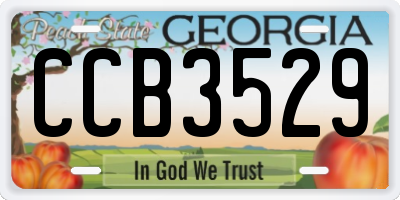 GA license plate CCB3529