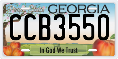 GA license plate CCB3550
