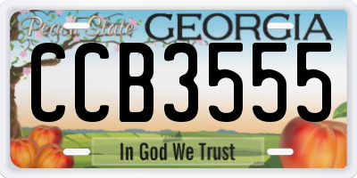 GA license plate CCB3555