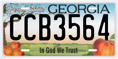GA license plate CCB3564