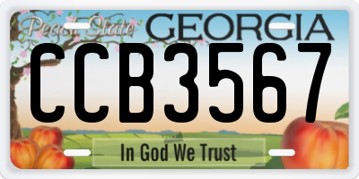 GA license plate CCB3567