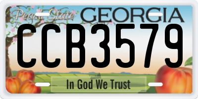 GA license plate CCB3579