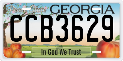 GA license plate CCB3629