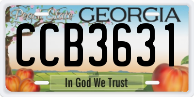 GA license plate CCB3631
