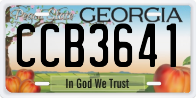 GA license plate CCB3641