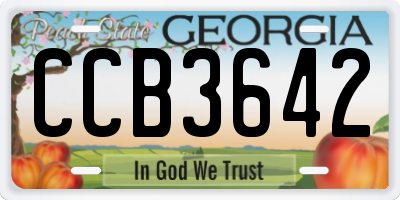 GA license plate CCB3642