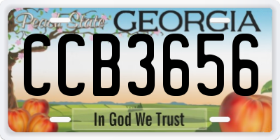 GA license plate CCB3656
