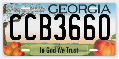 GA license plate CCB3660