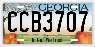 GA license plate CCB3707