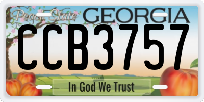 GA license plate CCB3757