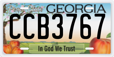 GA license plate CCB3767