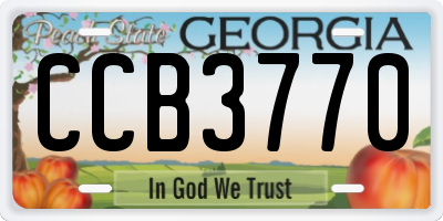 GA license plate CCB3770