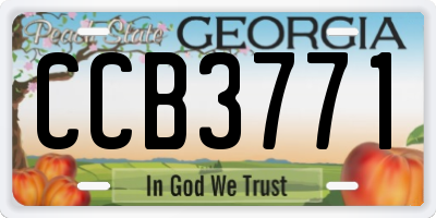 GA license plate CCB3771