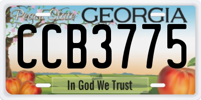 GA license plate CCB3775