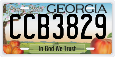 GA license plate CCB3829