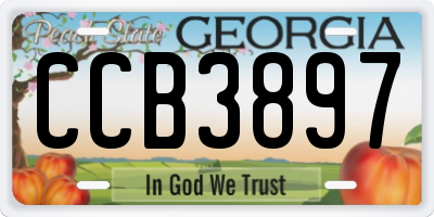 GA license plate CCB3897