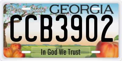 GA license plate CCB3902