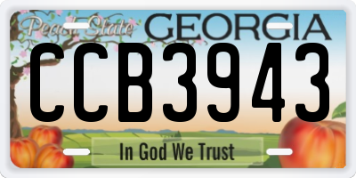 GA license plate CCB3943
