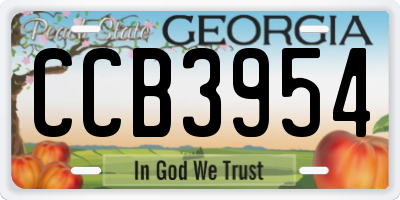 GA license plate CCB3954